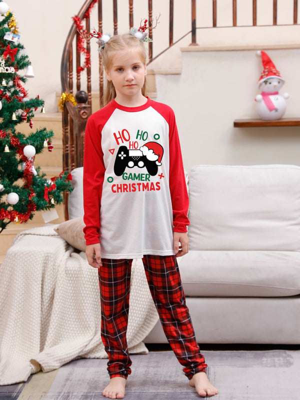 Christmas Pajamas- Family Christmas Thanksgiving Matching Pajamas Plaid Top and Pants- - Pekosa Women Clothing