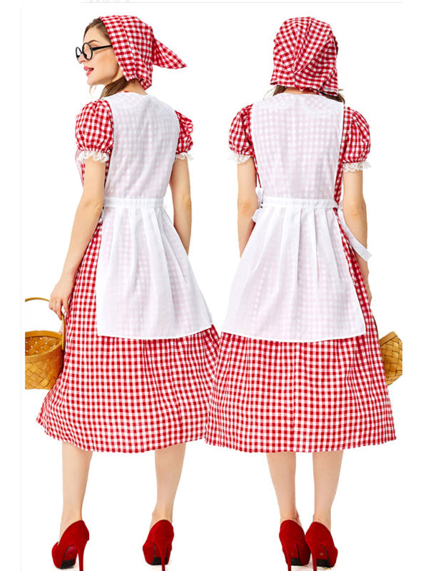 Costume- Red Riding Hood Cosplay Costume - Oktoberfest Maid Outfit- - Pekosa Women Clothing