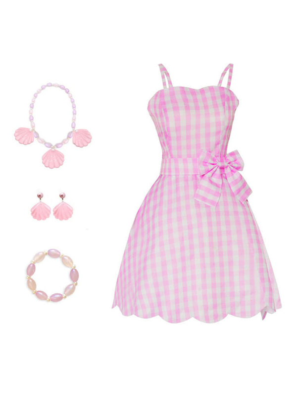 Costumes- 4Pcs Barbie Costume Cami Dress, Accessories for Kids & Women- - Pekosa Women Clothing