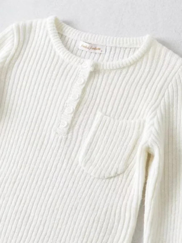 Crop Sweater- Cozy Ribbed Crop Sweater | Thickened Knit Top- - Pekosa Women Clothing