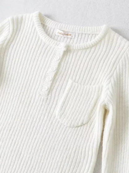 Crop Sweater- Cozy Ribbed Crop Sweater | Thickened Knit Top- - Pekosa Women Clothing