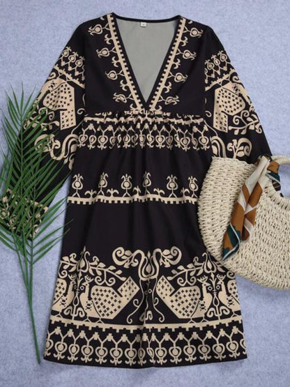 Dress- Bohemian Tunic Mini Dress - Order Now!- - Pekosa Women Clothing