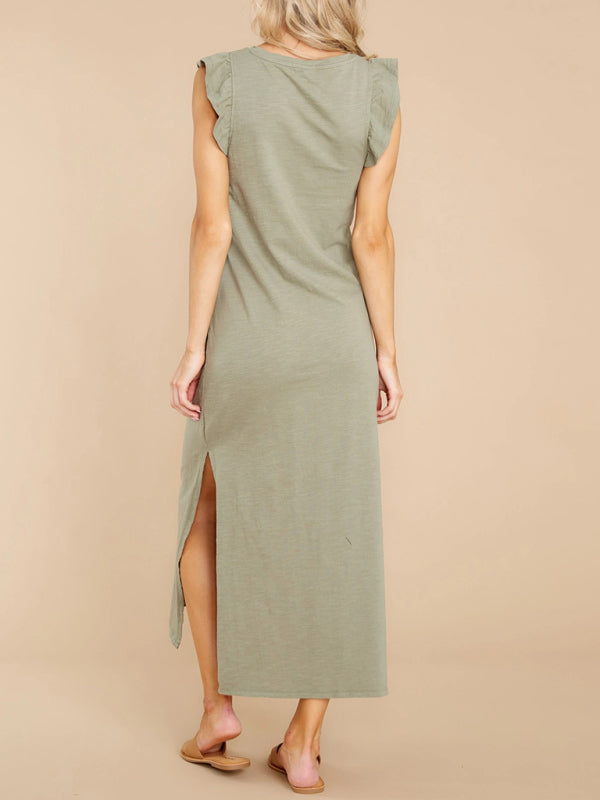 Dress- Don't Miss Out on Our Exclusive Flutter Maxi Dress Collection- - Pekosa Women Clothing