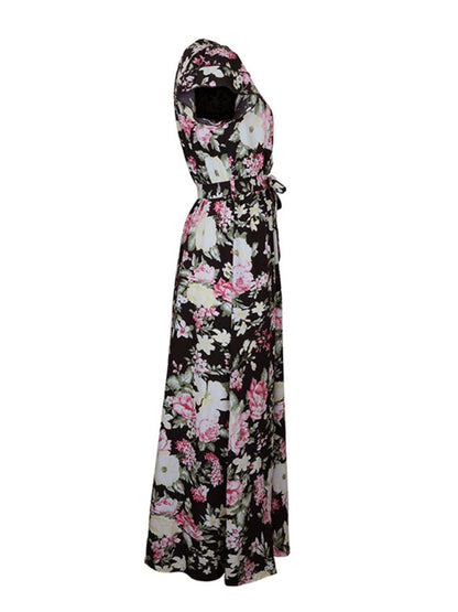 Dress- Experience comfort and style with our Ruffle Sleeve Maxi dress- - Pekosa Women Clothing