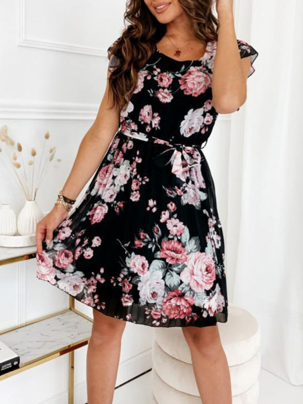 Dress- Floral Mini Dress of the Season!- - Pekosa Women Clothing