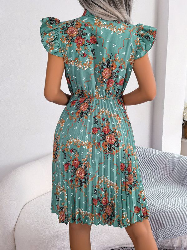 Dress- Floral Romance Mini Dress for Women - Perfect for Any Occasion- - Pekosa Women Clothing