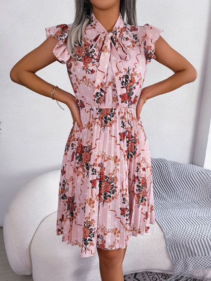 Dress- Floral Romance Mini Dress for Women - Perfect for Any Occasion- - Pekosa Women Clothing