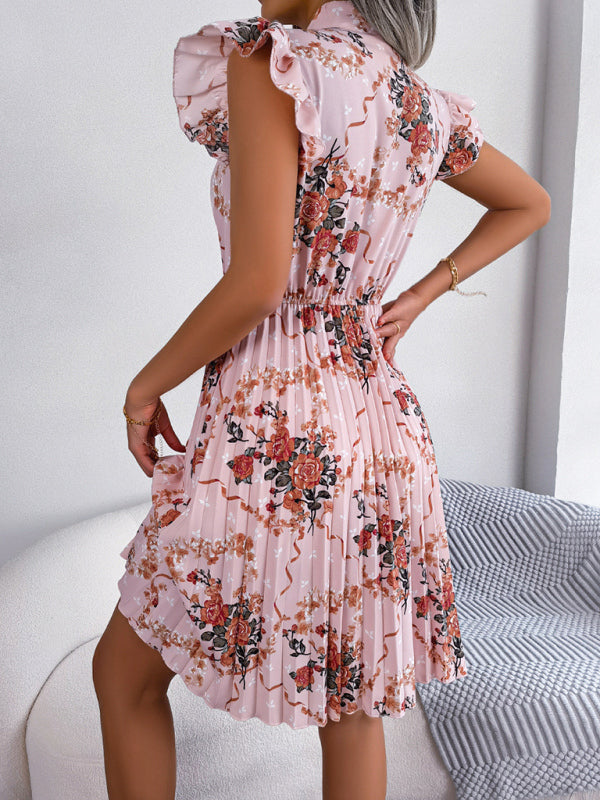 Dress- Floral Romance Mini Dress for Women - Perfect for Any Occasion- - Pekosa Women Clothing