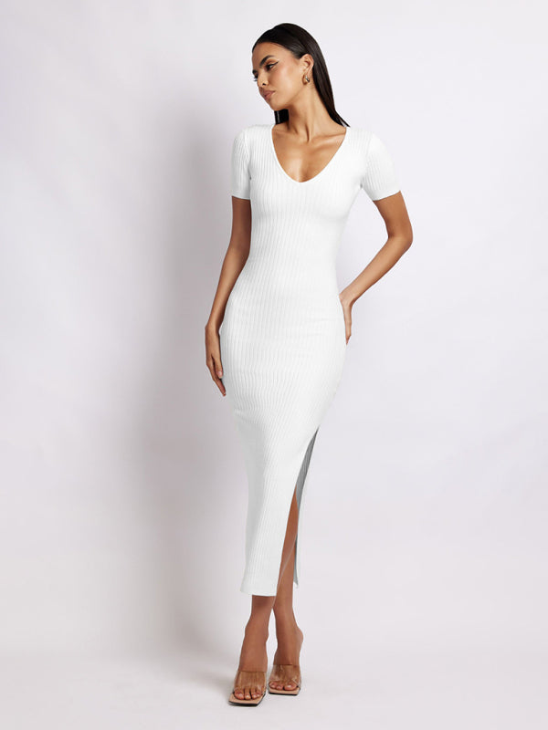 Dress- Slay Every Occasion with Our Flattering Bodycon Midi Dress- - Pekosa Women Clothing