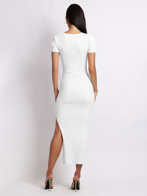 Dress- Slay Every Occasion with Our Flattering Bodycon Midi Dress- - Pekosa Women Clothing