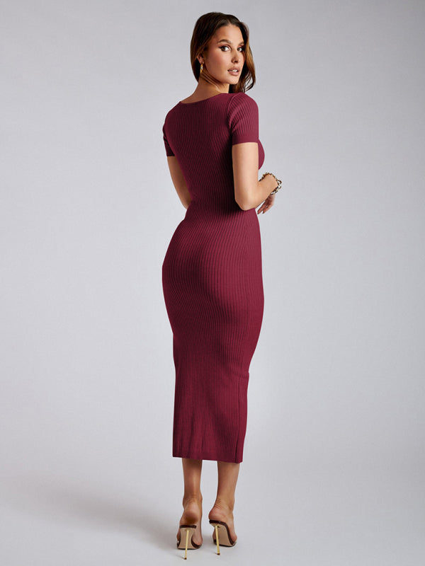 Dress- Slay Every Occasion with Our Flattering Bodycon Midi Dress- - Pekosa Women Clothing