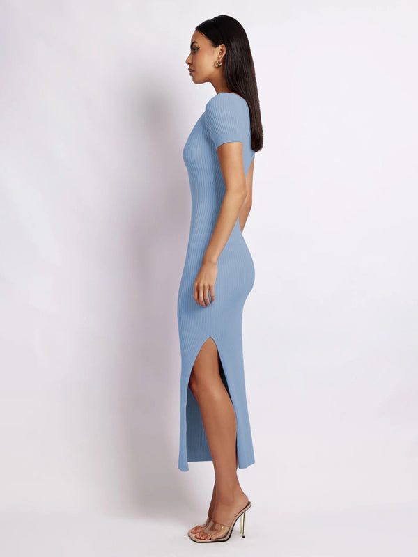 Dress- Slay Every Occasion with Our Flattering Bodycon Midi Dress- - Pekosa Women Clothing