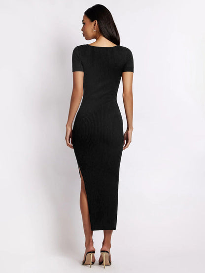 Dress- Slay Every Occasion with Our Flattering Bodycon Midi Dress- - Pekosa Women Clothing