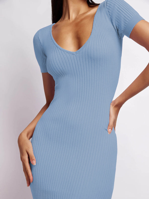 Dress- Slay Every Occasion with Our Flattering Bodycon Midi Dress- - Pekosa Women Clothing