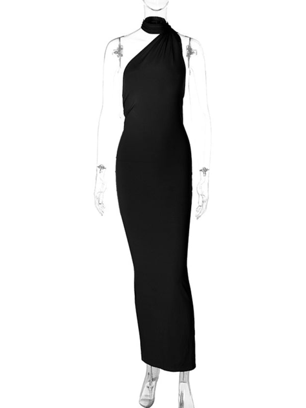 Evening Dresses- Cocktail Parties Couture Backless Tail Maxi Dress- - Pekosa Women Clothing