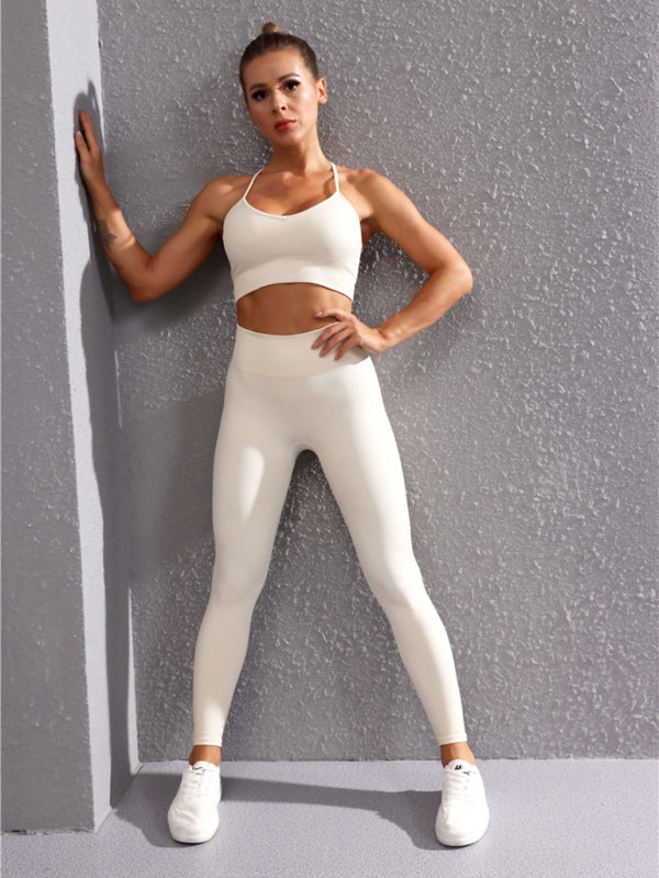 Gym Outfits- Women's Solid Stretchy Tight High-Waisted Gym Leggings- - Pekosa Women Fashion