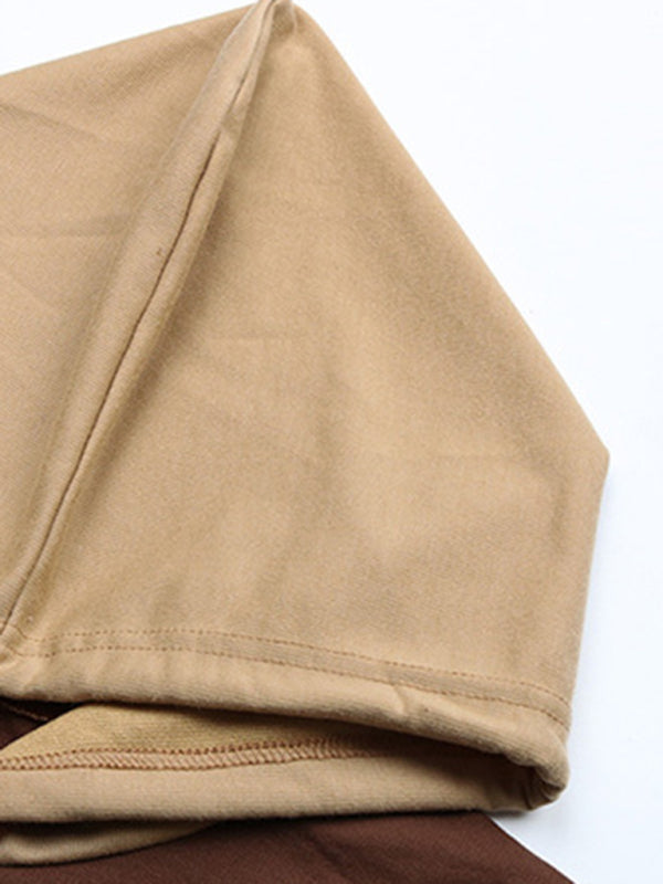 Hoodies- Long Sleeve Cotton Hoodie - Trendy Crop Sweatshirt- - Pekosa Women Clothing