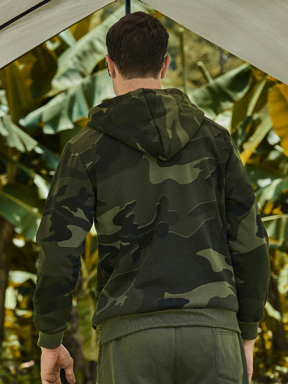 Hoodies- Military Men's Sport Hooded Camouflage Sweatshirt- - Pekosa Women Clothing