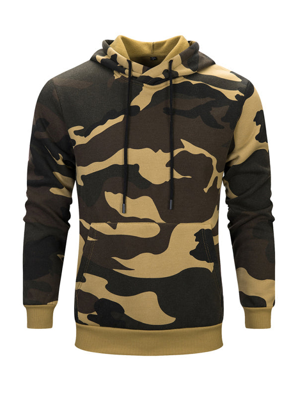 Hoodies- Military Men's Sport Hooded Camouflage Sweatshirt- - Pekosa Women Clothing