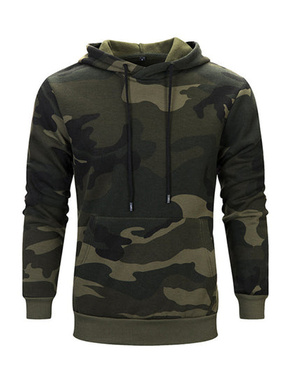 Hoodies- Military Men's Sport Hooded Camouflage Sweatshirt- - Pekosa Women Clothing