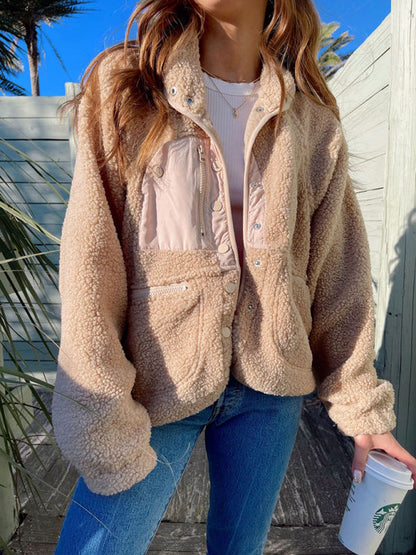 Jackets- Oversized Luxe Teddy Bear Fur Jacket for Winter- - Pekosa Women Clothing