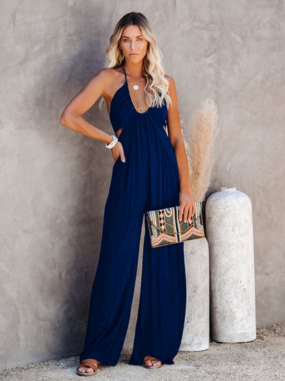 Jumpsuit- The Trendy Jumpsuit for Every Occasion- Blue- Pekosa Women Clothing