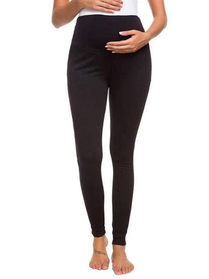 Maternity Solid Pencil Pants for Moms-to-Be - Bump-Friendly Leggings