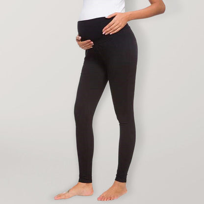 Pantalon crayon uni de maternité pour futures mamans - Leggings doux pour les chocs