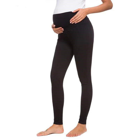 Einfarbige Umstands-Bleistifthose für werdende Mütter – bauchfreundliche Leggings