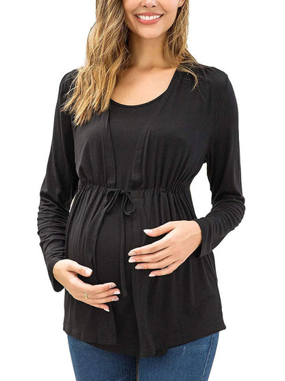 Bump-Friendly Maternity Nursing Flowy Blouse Top for Breastfeeding Moms