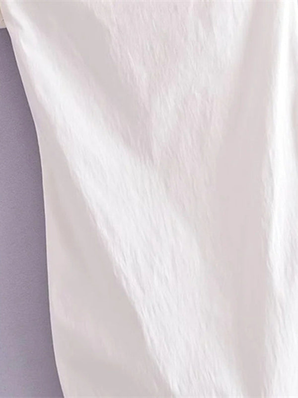 Midi Dresses- Elegant Solid One-Shoulder Asymmetric Midi Dress- - Pekosa Women Fashion