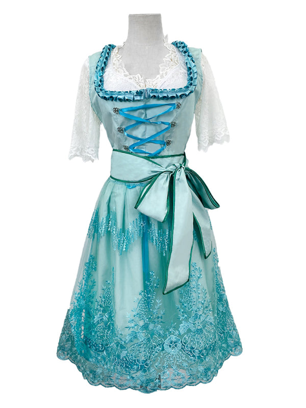 Oktoberfest Cosplay- Bavaria Maid Dirndl Dress - Oktoberfest Costume- - Pekosa Women Clothing