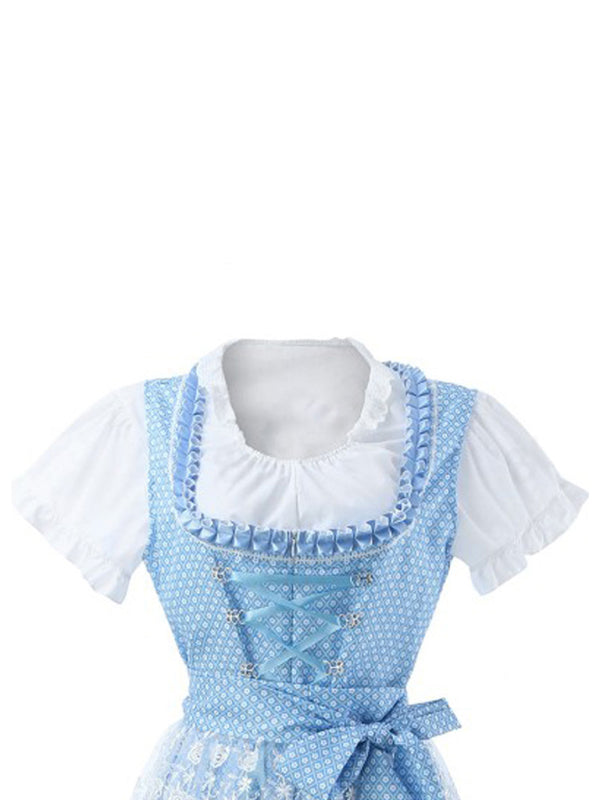 Oktoberfest Cosplay- Bavaria Maid Dirndl Dress - Oktoberfest Costume- - Pekosa Women Clothing