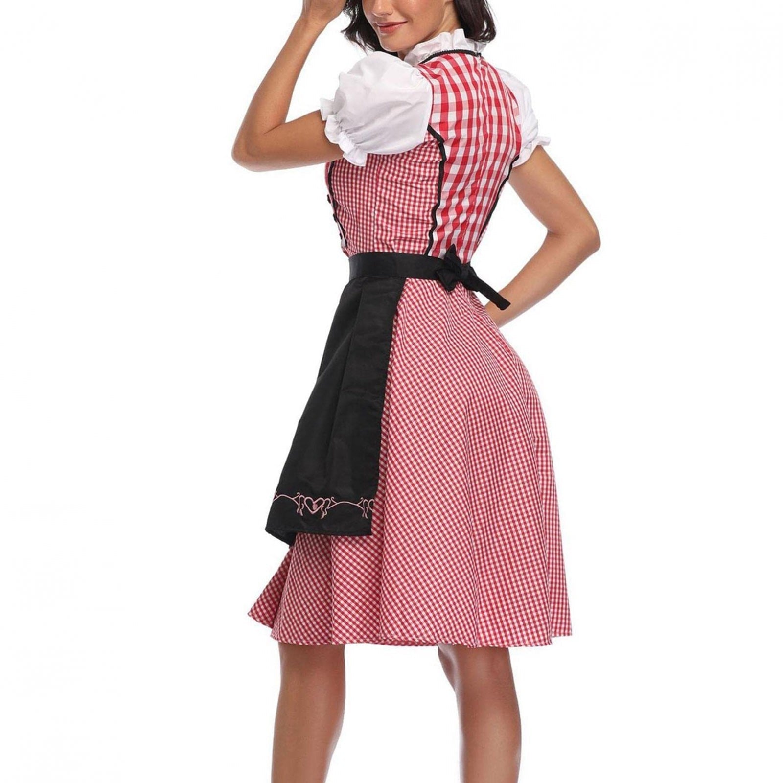 Oktoberfest Costume- Oktoberfest Plaid Bavaria Maid Outfit - Munich National Dirndl- - Pekosa Women Clothing