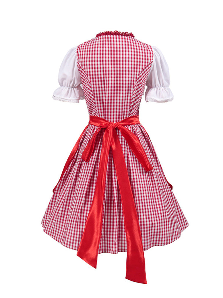 Oktoberfest Custome- German Halloween Cosplay Dress - Oktoberfest Bavaria Maid Outfit- - Pekosa Women Clothing