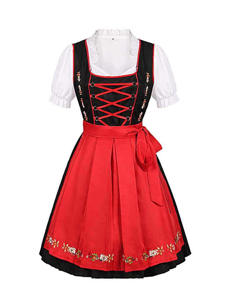 Oktoberfest Custome- German Halloween Cosplay Dress - Oktoberfest Bavaria Maid Outfit- - Pekosa Women Clothing