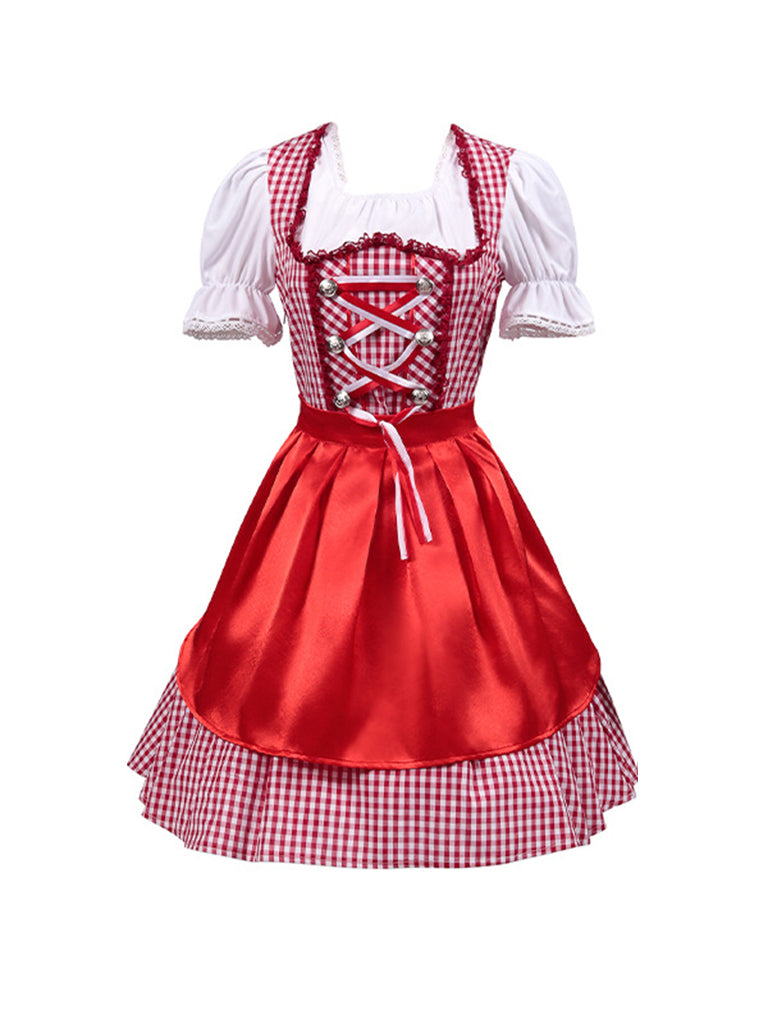 Oktoberfest Custome- German Halloween Cosplay Dress - Oktoberfest Bavaria Maid Outfit- - Pekosa Women Clothing