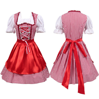 Oktoberfest Custome- German Halloween Cosplay Dress - Oktoberfest Bavaria Maid Outfit- Pattern3- Pekosa Women Clothing