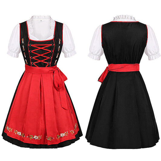 Oktoberfest Custome- German Halloween Cosplay Dress - Oktoberfest Bavaria Maid Outfit- Pattern1- Pekosa Women Clothing