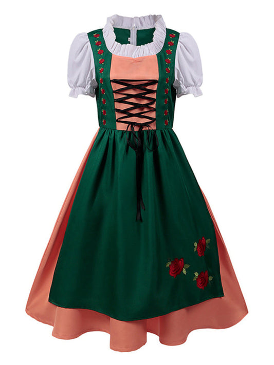 Oktoberfest Custome- Oktoberfest Bavaria Maid Outfit - Authentic German Cosplay!- Green- Pekosa Women Clothing