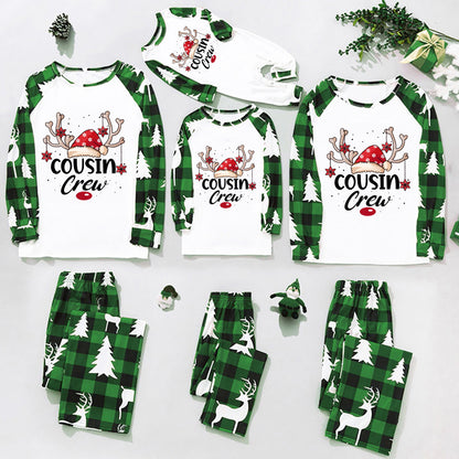 Pajamas set- Merry Christmas Family Plaid Tree Pajamas Set- Pattern3- Pekosa Women Clothing