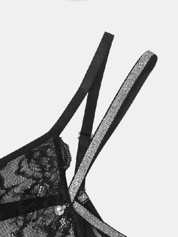 Panties- Lace Sparkle T-String Lingerie for Women- - Pekosa Women Clothing