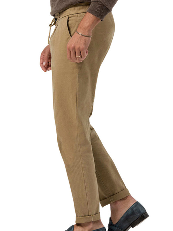 Pencil Pants- Classic Men’s Casual Pencil Pants in Solid Colors- - Pekosa Women Fashion