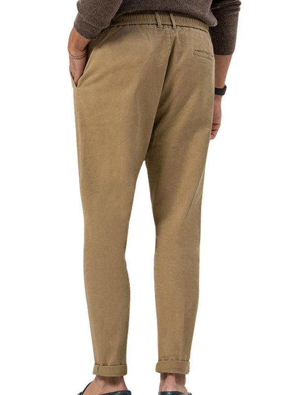 Pencil Pants- Classic Men’s Casual Pencil Pants in Solid Colors- - Pekosa Women Fashion