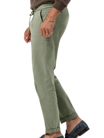 Pencil Pants- Classic Men’s Casual Pencil Pants in Solid Colors- - Pekosa Women Fashion