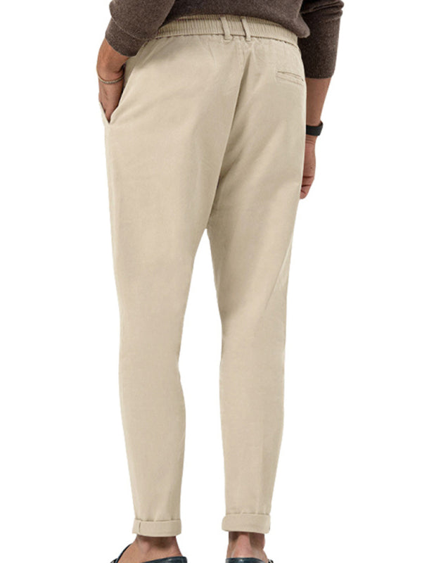 Pencil Pants- Classic Men’s Casual Pencil Pants in Solid Colors- - Pekosa Women Fashion