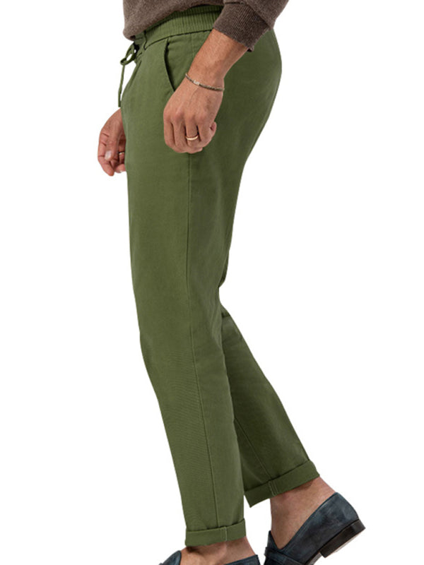 Pencil Pants- Classic Men’s Casual Pencil Pants in Solid Colors- - Pekosa Women Fashion