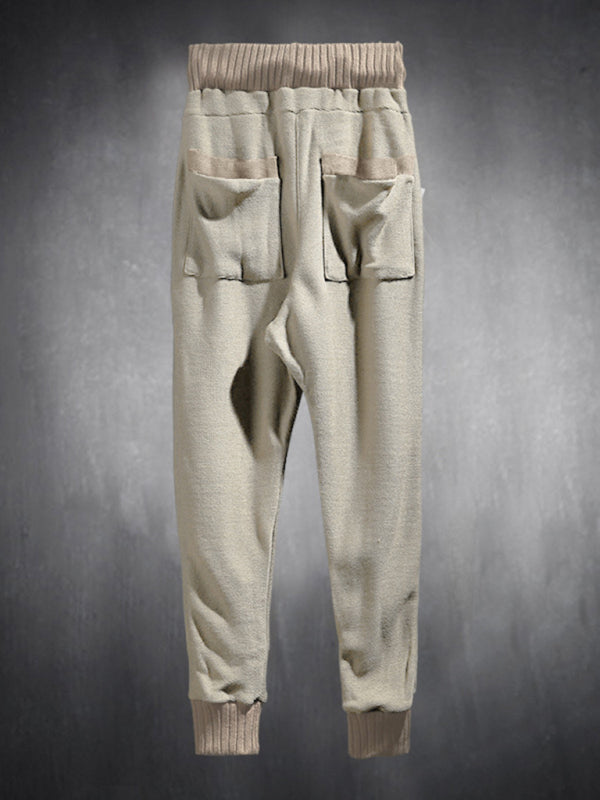 Pencil Pants- Men’s Knit Patched Jogger Pencil Pants - Casual Sweatpants- - Pekosa Women Fashion