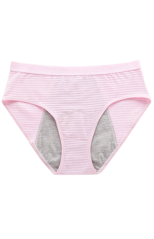 Period Underwear- Women's Cotton Hipster Period Panty Underwear- Pink- Pekosa Women Clothing