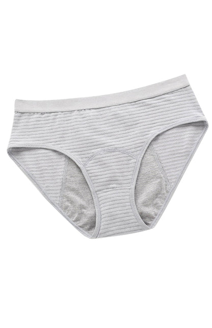 Period Underwear- Women's Cotton Hipster Period Panty Underwear- Grey- Pekosa Women Clothing